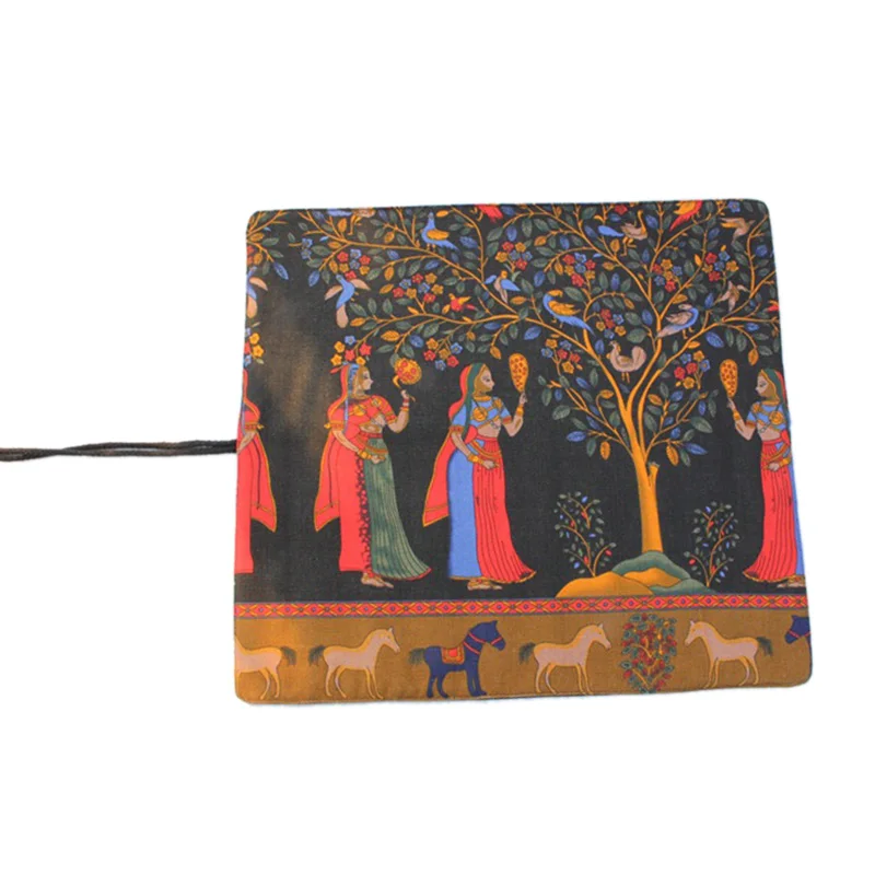 Водонепроницаемый холст ручка 15 дюймов кисти художников чехол рулон ручка держатель (древний Египетский стиль без Кистей) сумка
