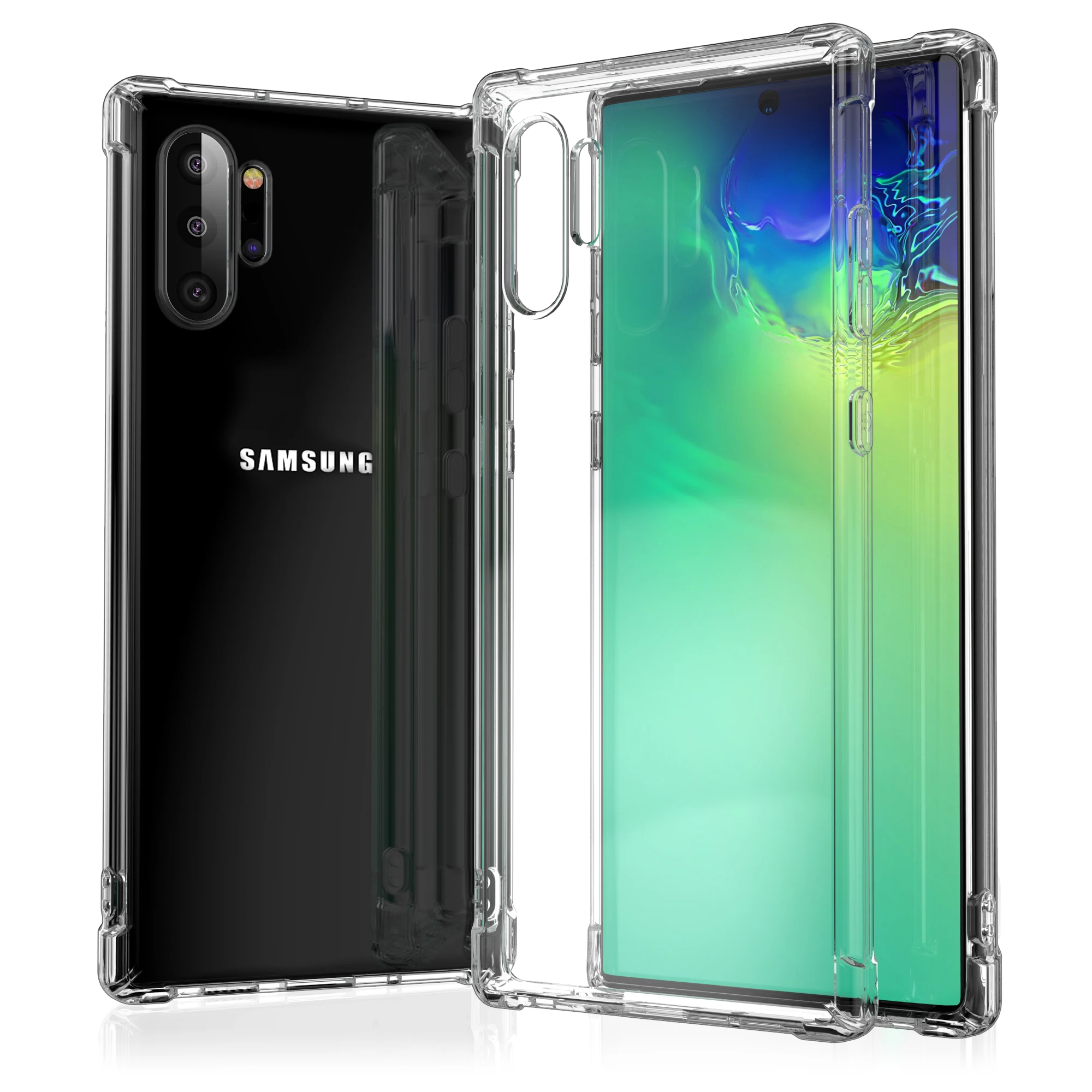 Мягкие чехлы Akcoo из ТПУ для Samsung Note 10 Plus задняя крышка note чехол с отверстием