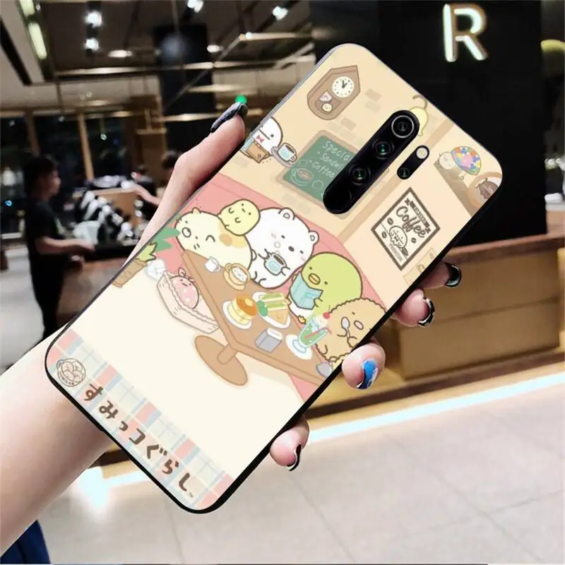 xiaomi leather case charging HPCHCJHM Japan Kawaii Sumikko Gurashi Phone Case Cover for Redmi Note 8 8A 8T 7 6 6A 5 5A 4 4X 4A Go Pro xiaomi leather case color Cases For Xiaomi