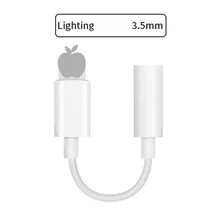 100PCS Lighting to 3.5 mm Audio Jack Adapter For Apple Iphone 8 10 11 Pro Xs Max Xr Headphone Splitter Aux Cable