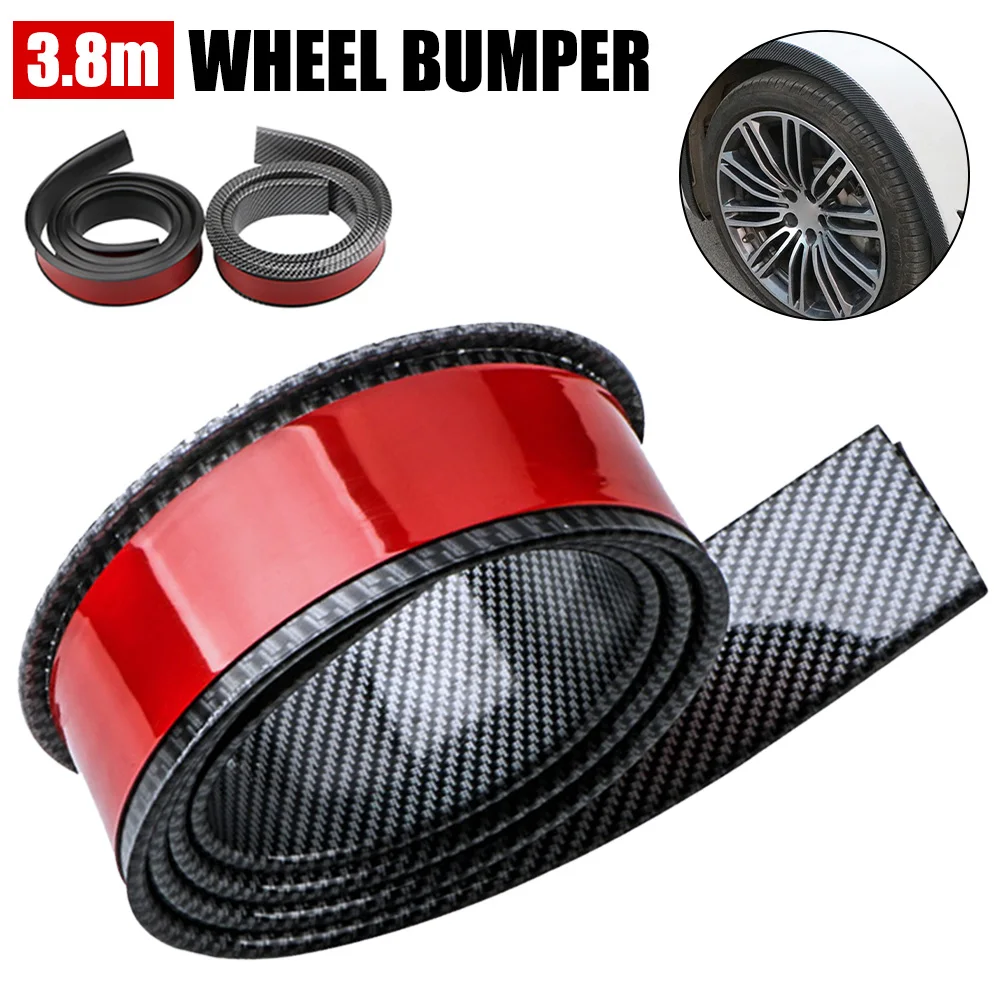 

Universal Car Fender Flare Edge Trim 1.5 Meter Length Carbon Fiber PVC Strip Self-Adhesive Wheel Eyebrow Sticker Flare Protector