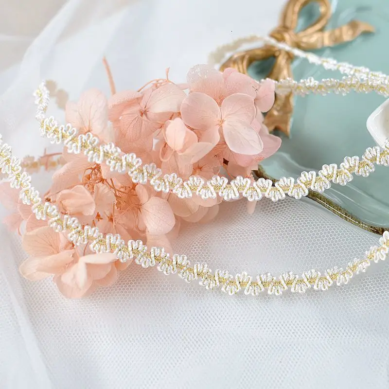 Spandex Gold Elastic Lace Ribbon DIY Trendy Hat Headdress Bracelet Anklet Necklace Making Decoration Swimsuit Bra Sexy Trim lace ribbon lace garment accessories lace sewing supplies lace decoration lace accessories lace sewing accessories