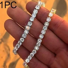 Хип-хоп 1Row римские Bling CZ Iced Out Стразы браслет из Кубического циркония теннисные цепи браслеты для женщин мужчин ювелирные изделия Рождественский подарок