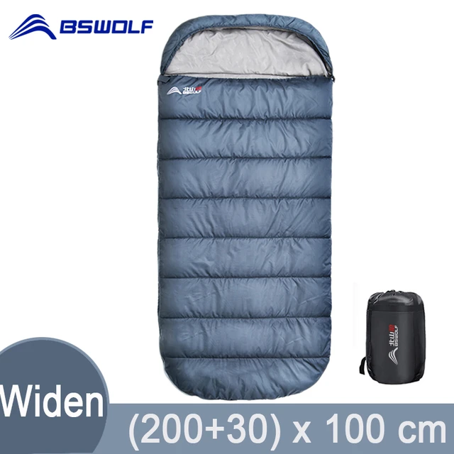 BSWolf-saco de dormir grande para acampar, saco ancho suelto ligero de 3  estaciones, tamaño largo