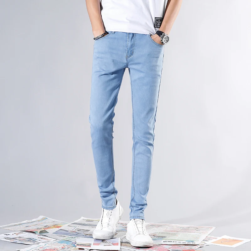 TANGYAXUAN, мужские обтягивающие джинсы, джинсы, новая мода, мужские брюки-карандаш, узкие джинсы, Мужские обтягивающие длинные джинсы