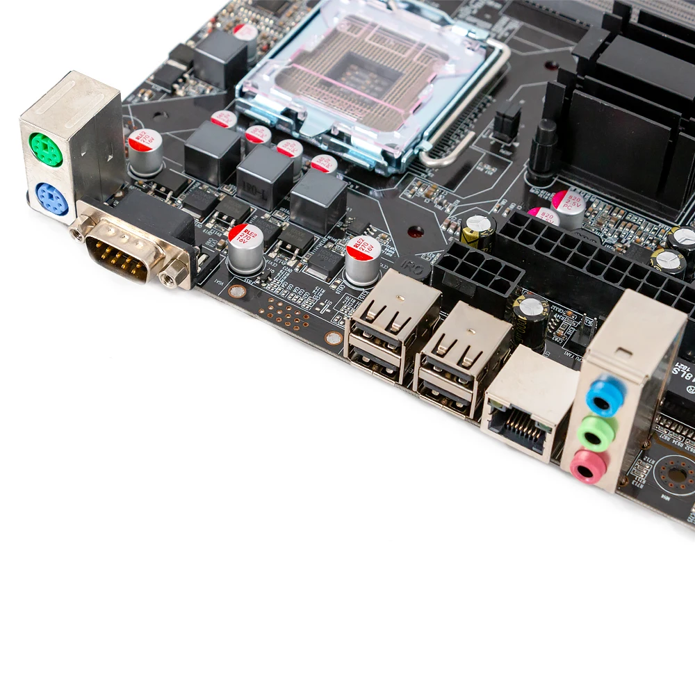Материнская плата HUANANZHI материнская P45 для LGA 771/775 DDR2 8 Гб SATA2.0 USB2.0 PCI E 245*182 мм