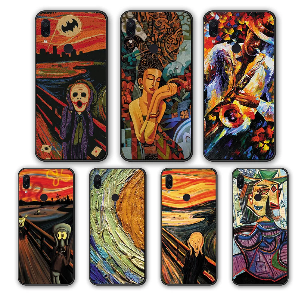 Силиконовый чехол edvard munch the scream painting из ТПУ для Xiaomi Redmi 6 6A 6Pro 4 4A 5 5A S2 K20 GO Note 7 8 Pro Note7 |