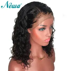 Newa Hair 360 парик с кружевом спереди al предварительно сорвал с волосами младенца волна воды кружева передние человеческие волосы парики для