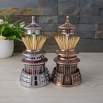 Toothpick Box Automatic Metal Toothpick Holder Box Table utensils Creative Home Decor Crafts Toothpick Box Automatic Metal Toothpick Holder Box Table utensils Creative Home Decor Crafts