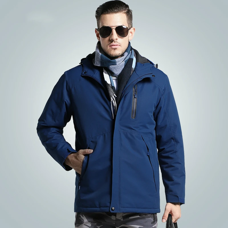 

2019 Winter USB Heated Jacket Men Women Plus Size Down Cotton Solid Hiking Coat Keep Warm Waterproof Jacket Men Rain Jacket
