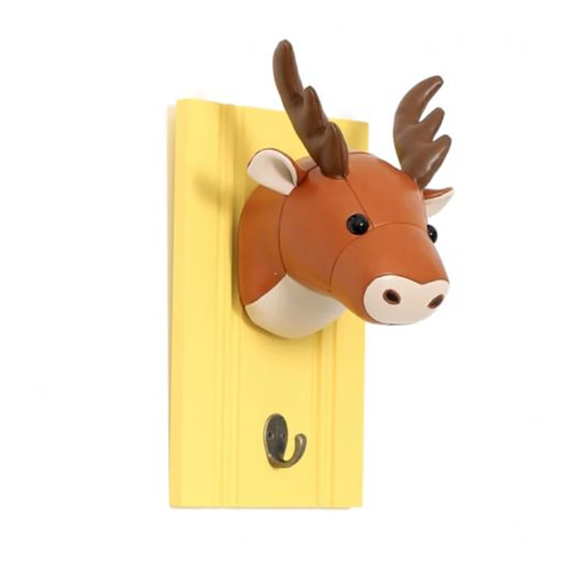 

PU leather Animal reindeer Wall Hanging ornament Art home Personalize Decoration For Room Creative souvenir Customize gift toy