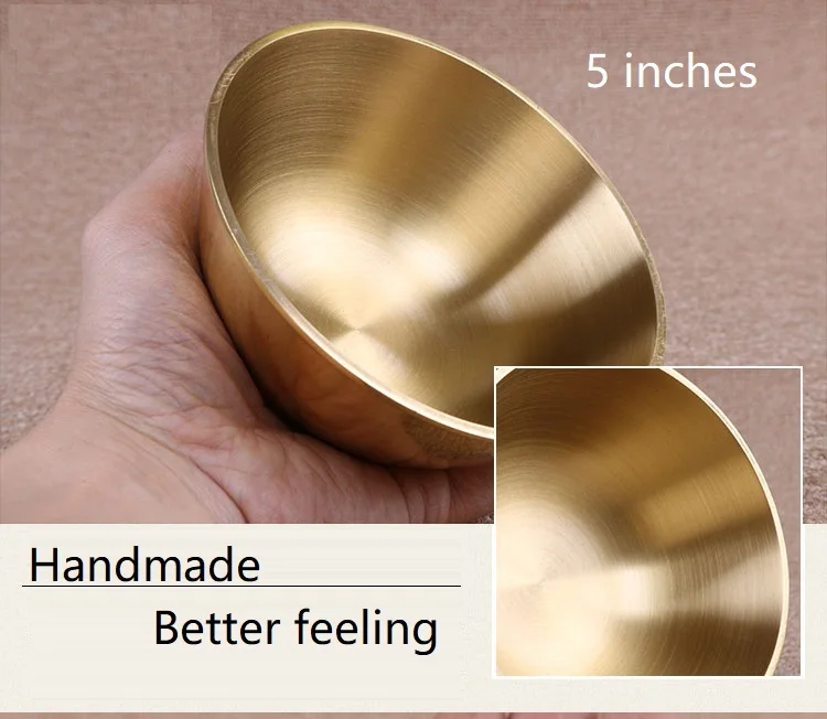 Buddha Copper Bowl Pure Copper Bowls for Worshiping of Wealth Health Buddhist Supplies Household Pray