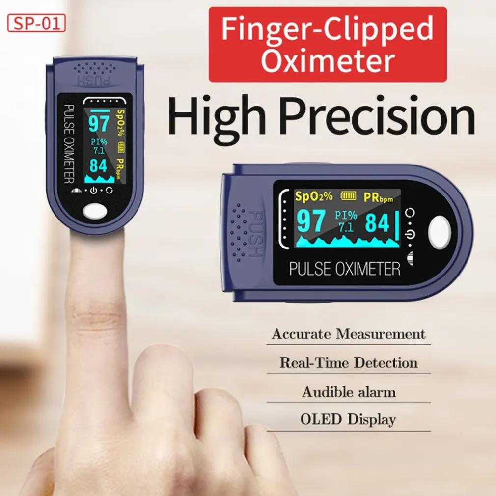 

Oled Color Screen Oximeter Blood Oxygen Saturation Monitor Pulse Rate Monitoring Finger Clip Oximeter