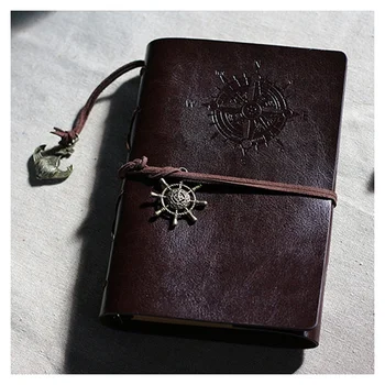 

Retro Personality Notebooks Journal Notepads Ring Binder Diary Notebook Dark coffee S