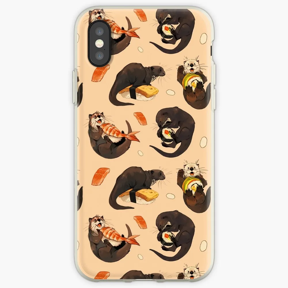 Крошечные выдры и мягкий чехол для iPhone 7 8 6 6s Plus 5S 4 силиконовый прозрачный X Xs 11 Pro Max