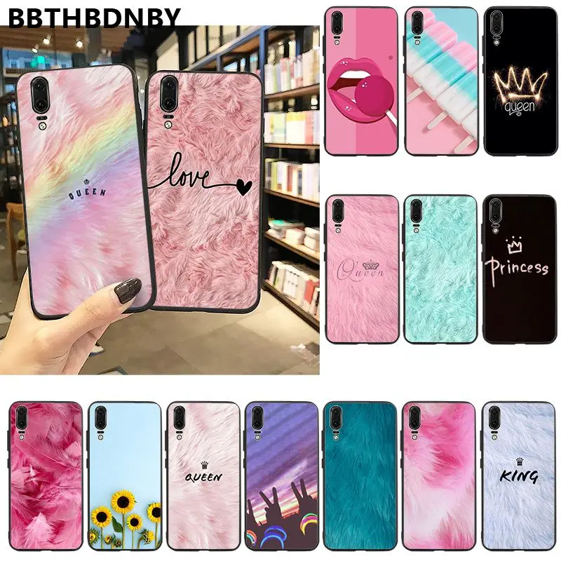 Плюшевый розовый чехол для телефона huawei P10 lite P20 pro P30 Psmart mate 20 | Мобильные телефоны