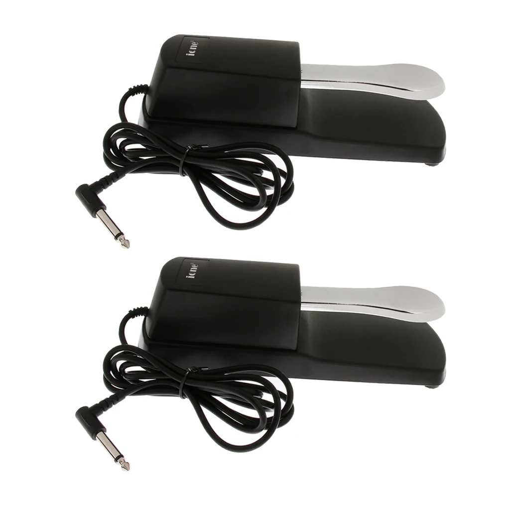 

2pcs Piano Damper Sustain Pedal for Electric Piano Keyboard Instrument Silver