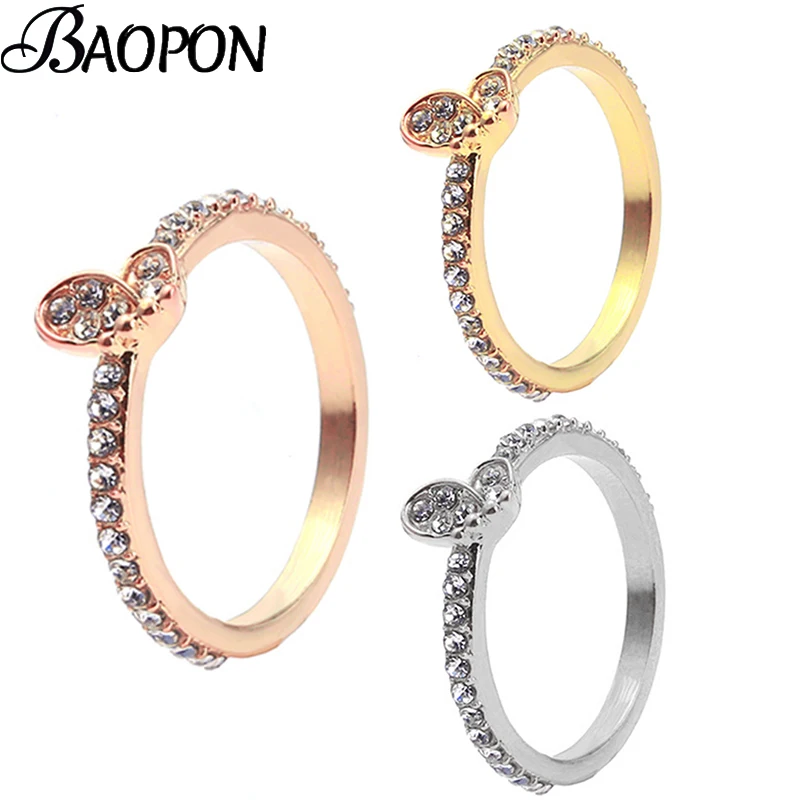 BAOPON 2020 культовое Серебряное колье в виде Цвет платье с милой бабочкой кольца для