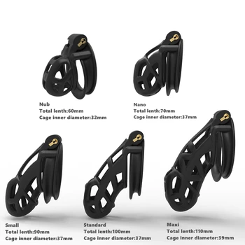 CHASTE BIRD 2021 Python V6 3D Mamba Cage Male Chastity Device Python-shaped Double-Arc Cuff Penis Ring Cobra Cock Adult Sex Toys 5