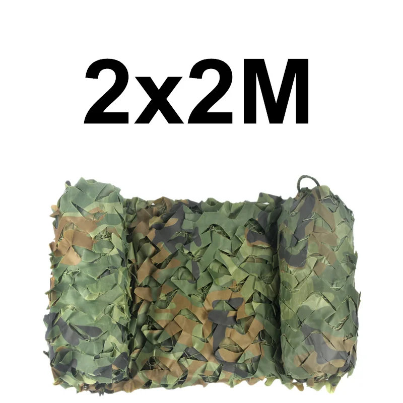2x2M LOOGU лесной усиленный камуфляжная сетка в стиле милитари камуфляжной расцветки, сетка для охоты на открытом воздухе тент снимать сад затенение джунгли лагерь - Цвет: 2x2M