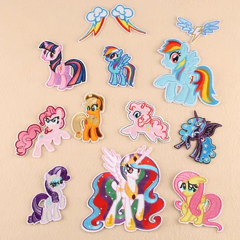 

10 Styles Cartoon The unicorn embroidery patch iron-on patches clothing DIY clothing badge patch jeans