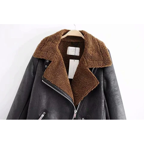 jaqueta de couro feminina com pelucia