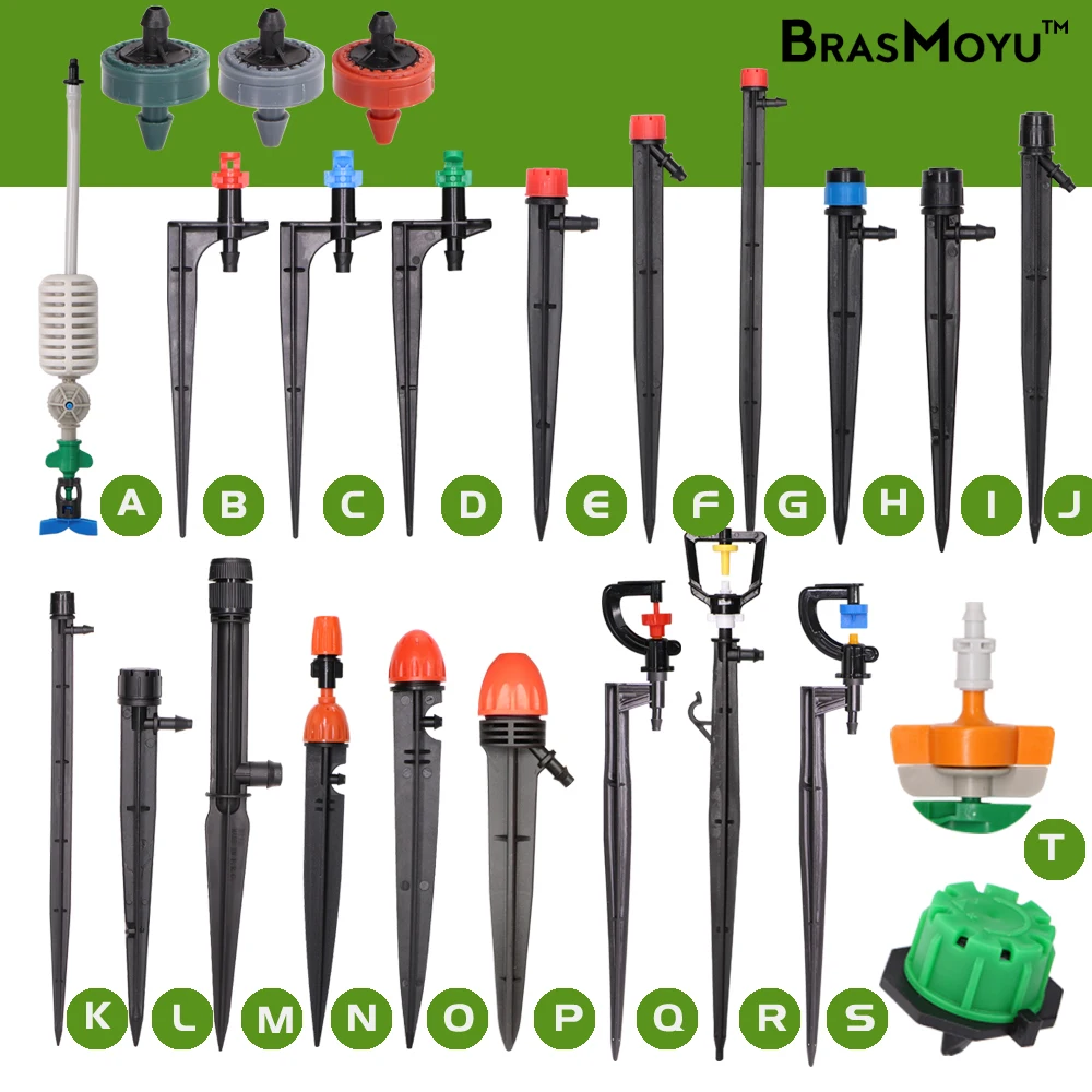 24TypesGreenhouseWateringSprinklerDripperDripIrrigationGardenAdjustableMistEmitters