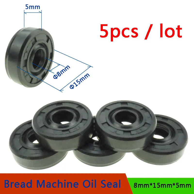 5pcs 8*15*5mm Oil Seal Ring for Bread Maker Breadmaker Baker's Machine Blender Repair Parts Spare Wearable |