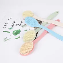 Длинная ручка мягкая щетка для ванны из натуральной щетины полотенце для ванной полезное изделие Массажная кисть для отшелушивания многоцветная на выбор