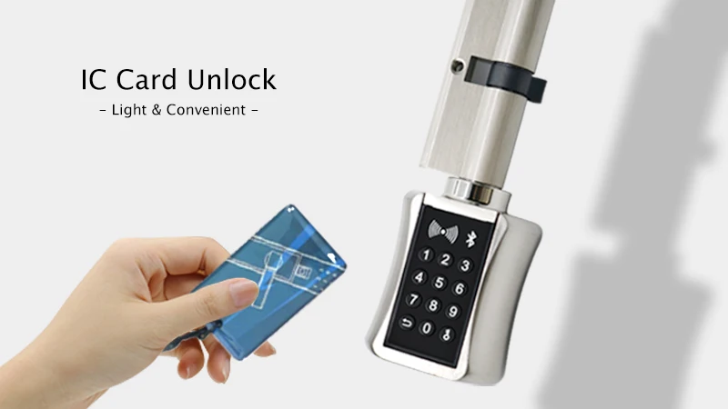 TTLock Waterproof Bluetooh Cylinder Smart Lock Remote Control Keyless Electronic Door Lock APP Wifi Digital Code RFID Card Lock best keypad door lock