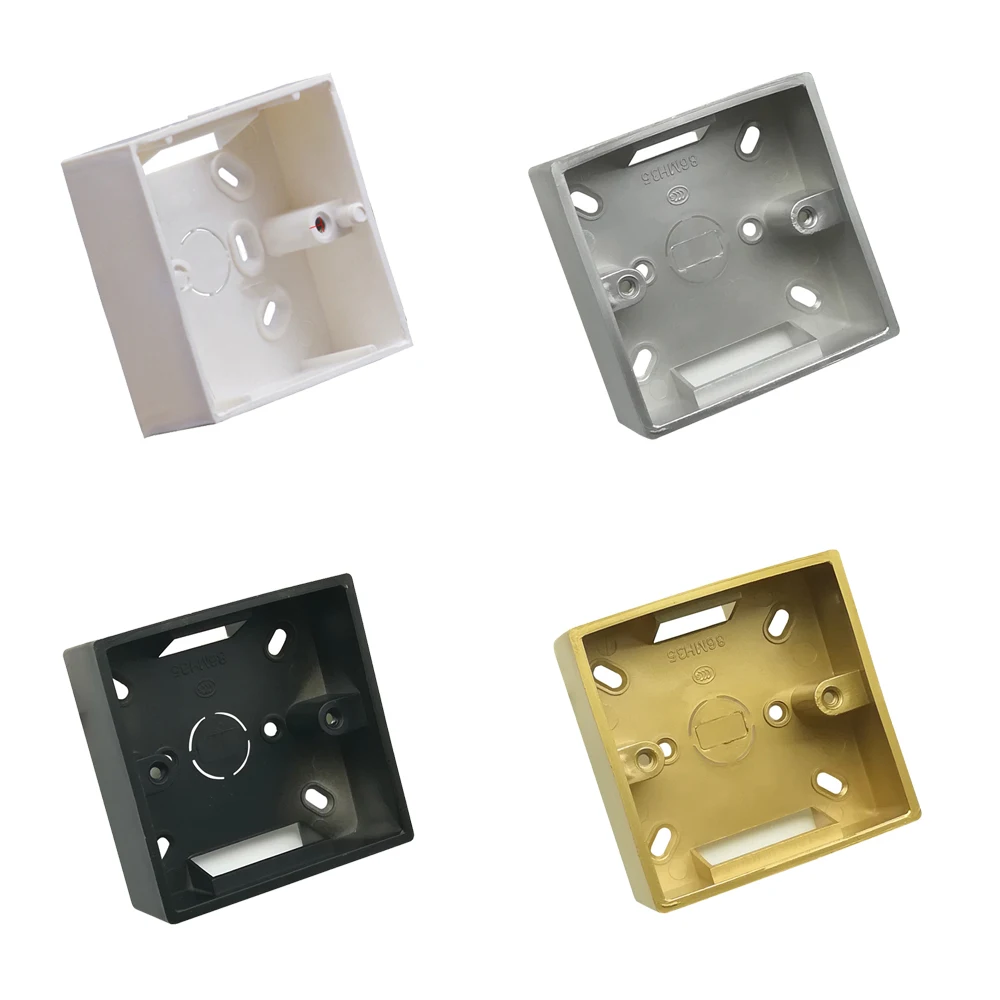 

Socket Switch Type 86 Base Clothes Box Junction Box Wall Mount Switch Box Bottom Surface Mount Dark White