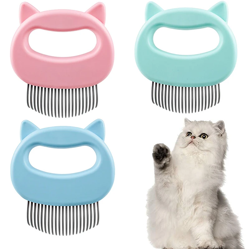 

Remove Loose Hairs Pet Comb Pet Cleaning Supplies Shell Shape Handle Pet Massage Brush Pet Dog and Cat Hair Shaving Artifact D30