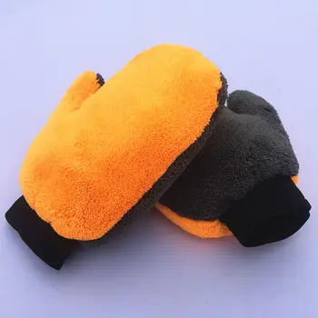 

Double Side 80% Polyester 20% Polyamide Plush Terry Microfiber Dust Remove Mitt Auto Care Detailing Cleaning Buffing Mitt