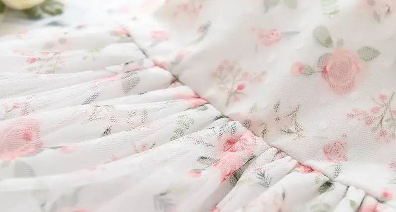 Г. Летние модные хлопковые сетчатые платья-майки с принтом для девочек; платье принцессы; милое детское платье; 6 шт/лот;