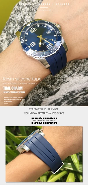 Cinturino Da Immersione In Silicone Rosso In Gomma Da 24 Mm E 26 Mm Per Orologi PAN OFF Utensile E Perni - Italia - Foto 13