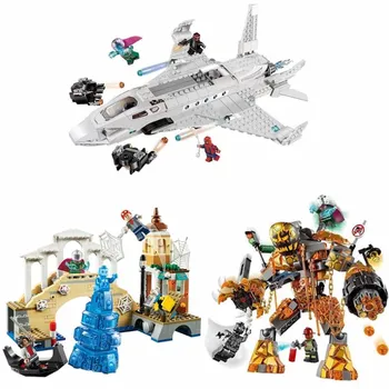 

Marvel Avengers Super Heroes Spiderman Battle Far From Home Compatible lepinblock 76128 76129 76130 Building Blocks Bricks Toy