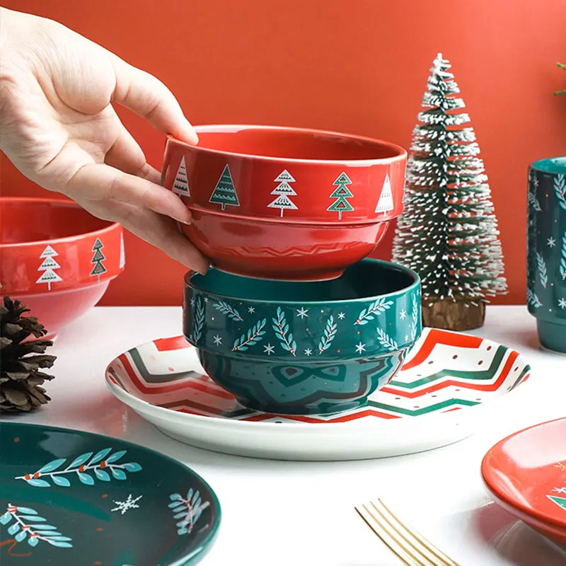 Star Christmas Mug Set, Christmas Dinnerware