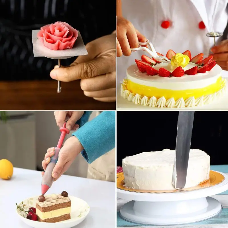 Kitchen Baking Nozzles Coupler Pastry Bag Accessories Cake Decorating Piping Tool Kit Wedding Birthday Party Baking Supplies52pc