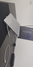 Soporte plegable de aluminio para portátil, Base de aluminio para Macbook Pro, soporte ajustable, Accesorios para ordenador