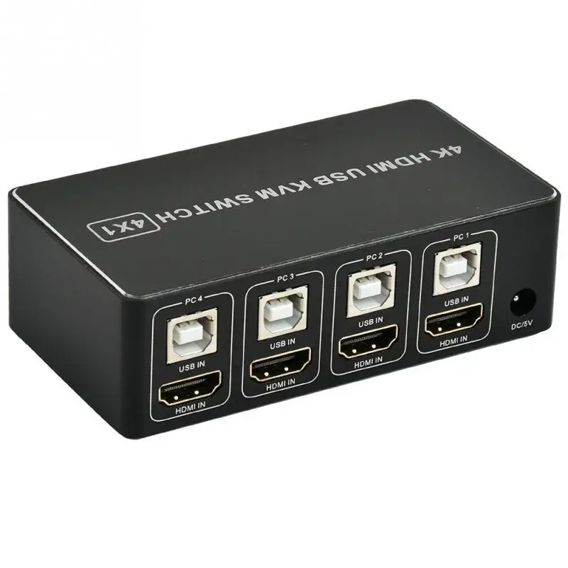 4 порта HDMI KVM переключатель 4 к USB HDMI KVM коммутатор 4 в 1 выход горячий USB HDMI для мыши клавиатуры для win7/для win10/для MAC