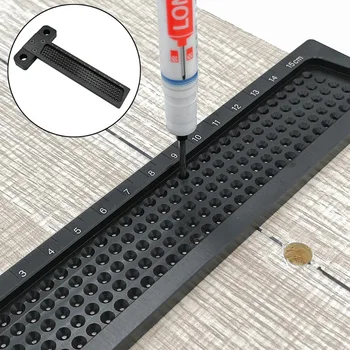 

Woodworking Scribe T-type Ruler Hole Scribing Gauge Crossed-out Tool Aluminium alloy Measuring Tool DIY Woodwork Enthusiasts