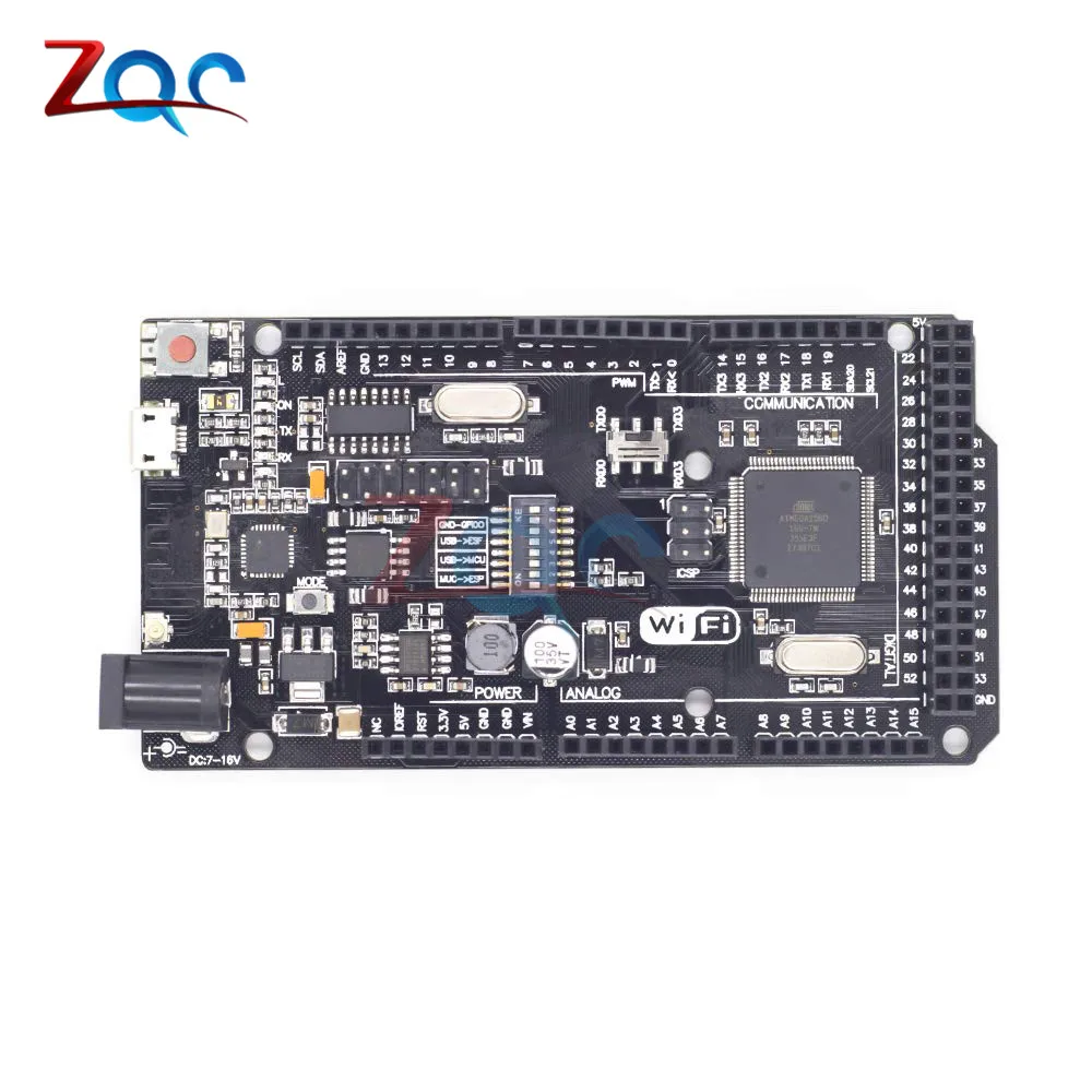 Mega2560+ WiFi R3 ATmega2560+ ESP8266 32 Мб USB-TTL памяти CH340G Совместимость с Arduino Mega NodeMCU для WeMos ESP8266