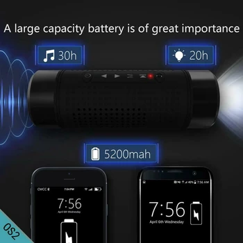 

Bluetooth Speaker Smart Outdoor Speaker Portable Waterproof HiFi Speaker 5200 HAm with 5 Lighting Functions