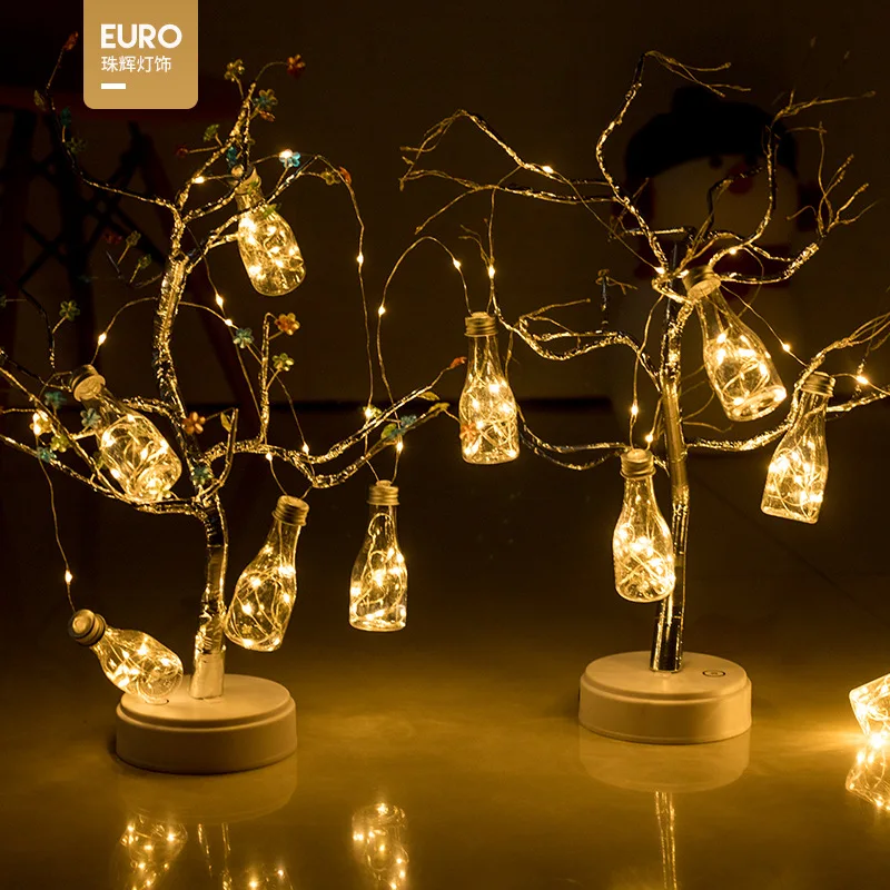 

LED Bottle Copper Wire Lamp String Hotel Decoration LED Creative Shining Bottle Lamp Home Decoration Copper Lamp Wholesale