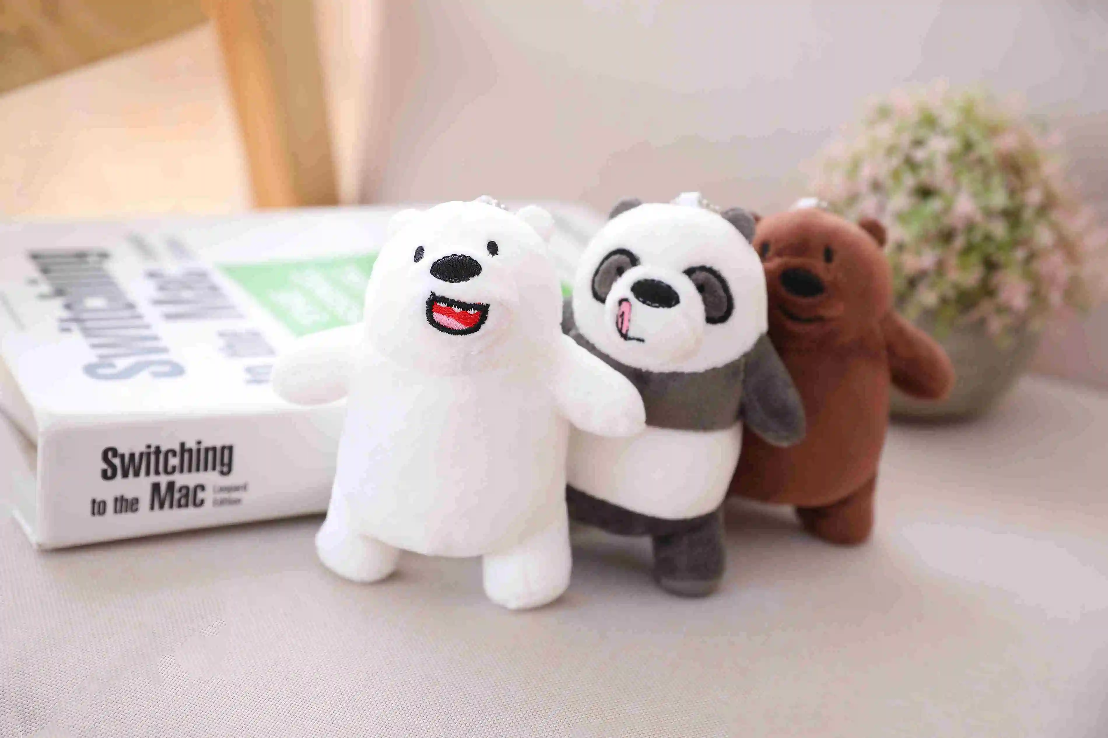 1pc 12cm We Bear Bare Stuffed Plush Toys Cute Polor Bear Brown Bear Plush Doll Toy Pendant Bag Decor Gift For Children Girl Xmas
