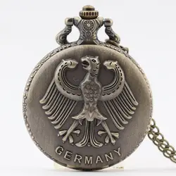 Карманные и Fob часы немецкий национальный эмблема карманные часы с цепочкой ожерелье Кварцевые часы для мужчин/женщин подарок