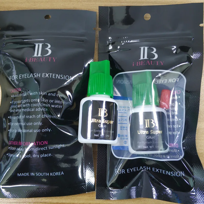 Free Shipping i-beauty 1 bottle IB Ultra super Glue Individual fast drying eyelash extensions glue green cap 5ml/bottle