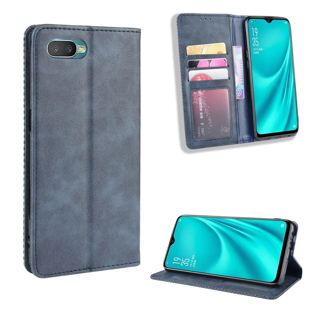 Чехол книжка Oppo RenoA кожаный чехол из тисненой кожи для Reno A cph2003 с