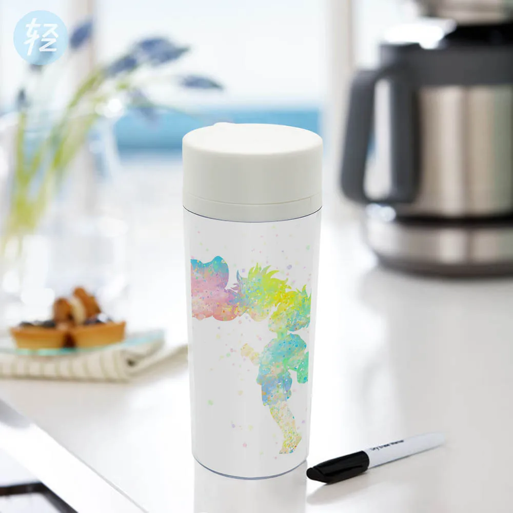 

Mild Art Cool Creative DIY Glass Gift Portable Plastic with Lid Anime Portable Bottle 300ml Children Tea Cup