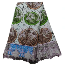 Высококачественная кружевная ткань восковой шнур кружевная ткань Африканская кружевная ткань восковой шнур кружева для женщин Свадебное платье 82905